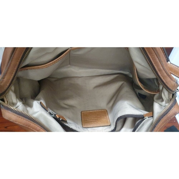 Tumi Beacon Hill Irving Slim Briefs Business Tan Leather Messenger Bag - Picture 15 of 16